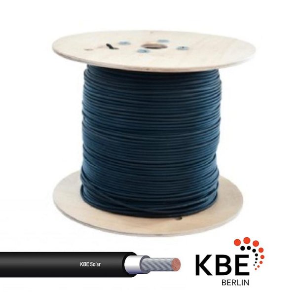 Кабель для солнечних батарей 6 мм² KBE SOLAR H1Z2Z2-K черный (Германия) фото Кабель для солнечних батарей 6 мм² KBE SOLAR H1Z2Z2-K черный (Германия) фото